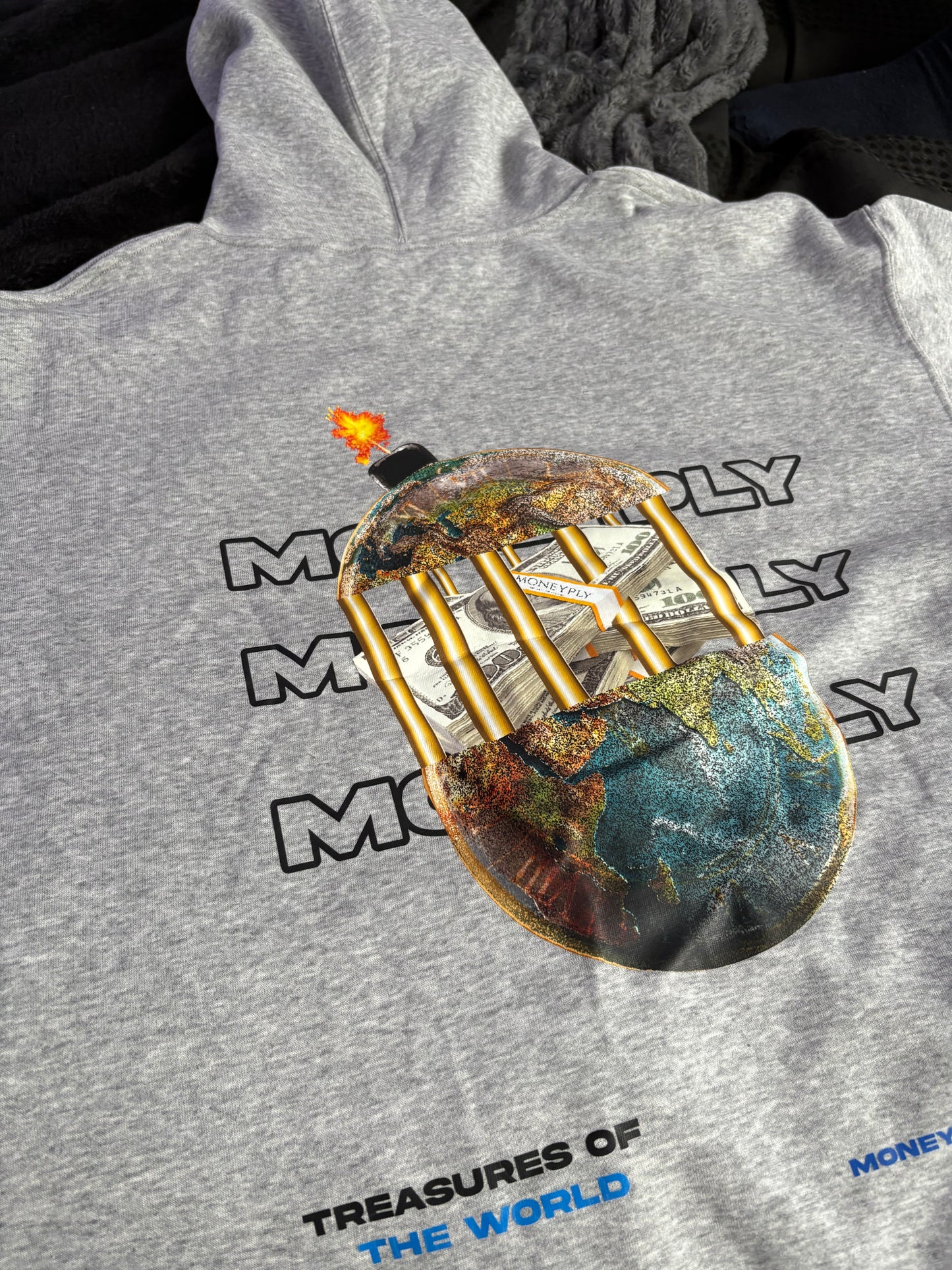 Treasure Of The World- Hoodie - Grey